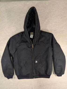 Carhartt '05 Vintage Extreme Arctic J133 BLK Quilted Lining Jacket Work Coat Med